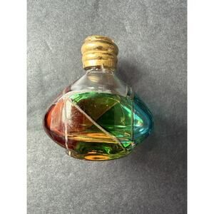 Vintage Mini Murano Decoration Glass Perfume Bottle Screw Top Hand Painted
